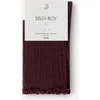 Sissy-Boy - Donkerrode sokken met ajour