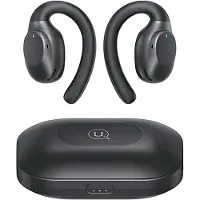Usams Manike EM20 Draadloze Earhook Oordopjes – Sport Bluetooth Oordopjes met Lange Batterijduur en Waterbestendig Ontwerp - 35 uur speeltijd - IP55 Waterbestendig - Hardlopen - Zwart