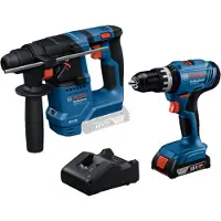 Bosch Combiset 18V GSB 18V-25 Accu klopboormachine + GBH 18V-18 Boorhamer +1x2.0Ah+GAL 18V-20 - 0615A5007P