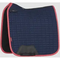 LeMieux Zadeldek Suède Dressage Square Donkerblauw-roze