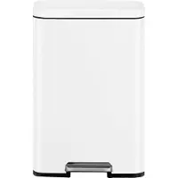 EKO - Madison Pedaalemmer 50 liter - Stainless Steel Plastic - mat wit - Prullenbak