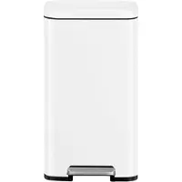 EKO - Madison Pedaalemmer 30 liter - Stainless Steel Plastic - mat wit - Prullenbak