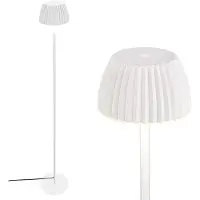 Briloner LED-vloerlamp Loca, dimbaar, wit / opaal, Woon-/ Eetkamer, metaal, Modern, LED vloerlamp
