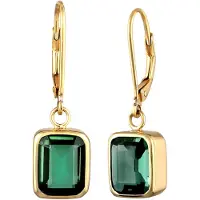 Elli PREMIUM Oorbellen goud / groen