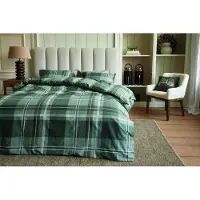 Rivièra Maison Kussensloop Tartan Check Groen 60x70 cm