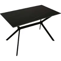 MCW Eettafel -O58, eettafel van gesinterd metaal, marmerlook 120 cm ~ zwart-goud