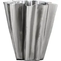 House Doctor Flood vaas 13 cm Geborsteld silver