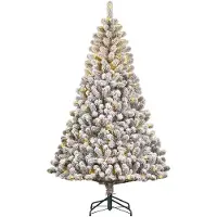 Black Box Kunstkerstboom Charlton Besneeuwd Met 160 Lampjes Warm Wit D 76 H 120 Cm