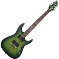 Schecter C-1 Platinum Satin Green Burst elektrische gitaar