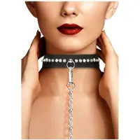 OUCH!Shots - Ouch! Diamond Studded Collar with Leash