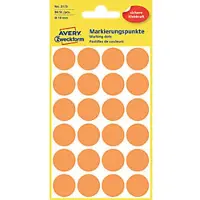 Avery Markeringspunten Ø 18 mm, oranje 3173 - 8 stuks