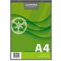 Aurora Schrijfblok A4 Geruit Gebonden Papier Groen Niet geperforeerd Recycled 200 Pagina's