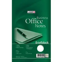 Landré Office Schrijfblok A5 Blanco Gelijmd Karton Groen Niet geperforeerd 100 Pagina's