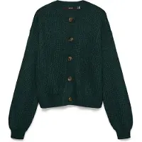 Vero Moda Gebreid vest 'VMLea' donkergroen