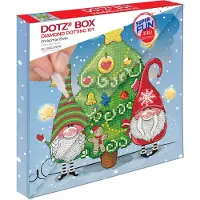 Diamond Dotz Kerstelfjes, Kerst, Meerdere kleuren, 3182 stukjes, Geschikt voor beginners, 280 mm, 280 mm