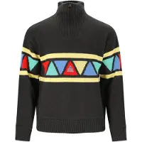 SOS Trui 'The Windbreaker' royal blue/koningsblauw / pasteelgeel / rood / zwart