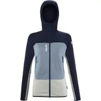 Millet Fusion Grid Hoodie Fleec Blue/Grey Women's