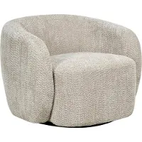 Beliani TORE - Draaifauteuil - Beige - Polyester