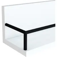 En.casa Wandplank set van 2 Grue 60/40x14x14 cm wit en zwart