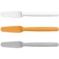 Fiskars Functional Form botermessen 3-pack Grijs-oranje-wit