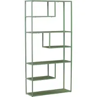 Venture Home Staal wandkast 5 planken groen.