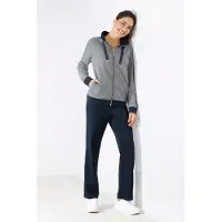 Hajo Dames huispak donkerblauw interlock | Maat 50