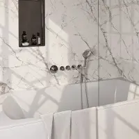 Brauer Stripe inbouw badkraan met 3 standen handdouche chroom