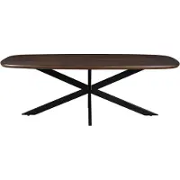 LivingFurn eetkamertafel jesper danish oval brown 180 cm mangohout