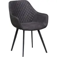LivingFurn eetkamerstoel luca antraciet stof 60x50x85