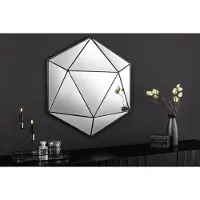 Invicta Design spiegel DIAMOND 65cm zwart metaal handgemaakt - 43824