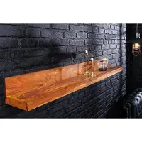 Invicta Massieve wandplank MAKASSAR 140cm bruin sheeshamhout afwerking - 44746