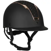 Horka - Veiligheidshelm Sparrow - Zwart / Rose Strass - M/L = 57-59 cm