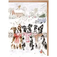 Wrendale Designs Wrendale Kerstkaarten Notepack - 8 stuks - 'While Shepherds Watched' Dog Christmas Card Pack - Kerstkaart Honden