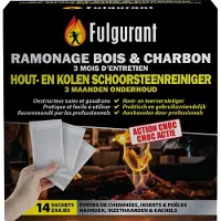 Fulgurant - Hout- en kolen schoorsteenreiniger - 3 maanden onderhoud - 14 zakjes