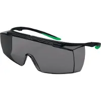 Uvex super f OTG 9169543 Veiligheidsbril Incl. UV-bescherming Zwart, Groen EN 166-1, EN 169 DIN 166-1, DIN 169