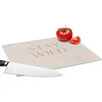 KitchenYeah Glazen Snijplank - 28x20 - Quotes - Tekst - Stay wild - Snijplanken Glas