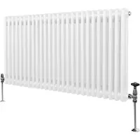 Monster Traditionele 2 Kolom Radiator - 600 x 1192mm - Wit