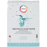 Qrea Aquarelblok Qrea A4 20vel 200gr spiraal