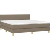 Syfax Boxspring met matras stof taupe 160x200 cm