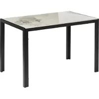 Beliani CLARENCE - Eettafel - Wit/Zwart - 120 x 70 cm - Hout