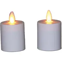 Anna's Collection Led waxinelicht 4,5 x 8 cm | Wit | Bewegende vlam | 2 stuks