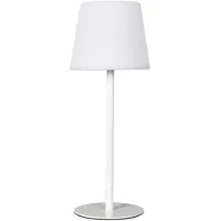 Home Deco Factory LED tafellamp - Wit - Kunststof - 40 cm - Oplaadbaar via USB-C