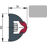 VETUS Belt Finish Cover 30 M Transparant