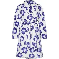 Rebelle - Badjas - Leopard Lilac - Wit/Paars - Fleece - Maat XL