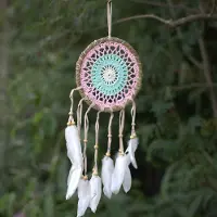 WGifts Bali Dromenvanger - Handgemaakt - Pastel Roze - 16cm