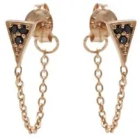 Karma Chain oorbel Black Zirconia Triangle M2331B Rosé