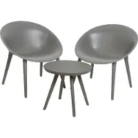 Décoris Tuinset Marbella kunststof antraciet antraciet Kunststof Tuinset