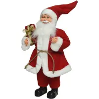 Décoris Beeld Kerstman rood 30cm rood Polyester Decoratief beeld of figuur