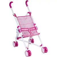 Eddy Toys Speelgoed Poppenwagen Roze 35x25x55cm - Poppenbuggy - Poppen Accessoires