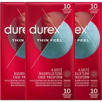 Durex Condooms Thin Feel Close Fit 10st - 3 Stuks - Voordeelverpakking